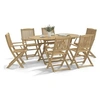 Image de Ensemble à manger de jardin 7 pcs Bois d'acacia solide, ensemble de salle à manger d'extérieur, meuble de salle à 3214238