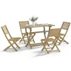 Image de Ensemble à manger de jardin 5 pcs Bois d'acacia solide, ensemble de salle à manger d'extérieur, meuble de salle à 3214250
