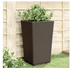 Image de Jardinières 2 pcs marron 32,5x32,5x57 cm polypropylène367850