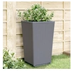 Image de Jardinières 4 pcs bleu gris 32,5x32,5x57 cm PP