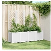 Image de Plantenbak met latwerk 160x40x140 cm polypropeen wit367874