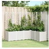 Image de Plantenbak met latwerk 160x120x140 cm polypropeen wit367879