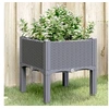 Image de Jardinière avec pieds bleu gris 40x40x42 cm PP367886