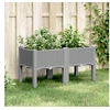 Image de Jardinière avec pieds gris clair 80x40x42 cm PP
