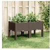 Image de Jardinière avec Pieds, Lit Surélevé, Bac à Fleurs, Pot de Plantes Jardin Patio Terrasse Arrière-cour Extérieur, 367895