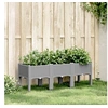 Image de Plantenbak met poten 120x40x42 cm polypropeen lichtgrijs367897