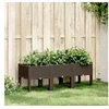 Image de Jardinière avec pieds marron 120x40x42 cm PP