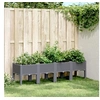 Image de Jardinière avec pieds bleu gris 160x40x42 cm PP
