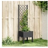 Image de Jardinière avec Treillis, Lit Surélevé de Jardin, Pot de Fleurs, Bac à Plantes, Boîte de Plantation Patio Terrasse 367918