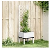 Image de Plantenbak met latwerk 40x40x142 cm polypropeen wit367919