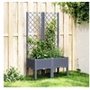 Image de Jardinière avec Treillis, Bac à Fleurs, Pot à Plantes, Boîte à Fleurs Jardin Terrasse Patio Extérieur, Bleu Gris 367921