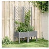 Image de Jardinière avec Treillis, Lit Surélevé de Jardin, Pot de Fleurs, Bac à Plantes, Boîte de Plantation Patio Terrasse 367922