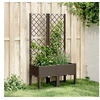 Image de Plantenbak met latwerk 80x40x142 cm polypropeen bruin367925