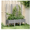 Image de Jardinière avec Treillis, Lit Surélevé de Jardin, Pot de Fleurs, Bac à Plantes, Boîte de Plantation Patio Terrasse 367927