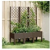 Image de Jardinière avec Treillis, Lit Surélevé, Bac à Fleurs, Pot de Plantes, Boîte à Fleurs Jardin Patio Terrasse Extérieur, 367930