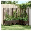 Image de Plantenbak met latwerk 160x120x142 cm polypropeen bruin367940