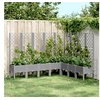 Image de Plantenbak met latwerk 200x160x142 cm polypropeen lichtgrijs367942