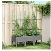 Image de Jardinière avec Treillis, Lit Surélevé, Bac à Fleurs, Pot de Plantes, Boîte à Fleurs Jardin Patio Terrasse Extérieur, 367957