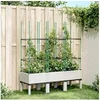 Image de Jardinière avec Treillis, Lit Surélevé, Bac à Fleurs, Pot de Plantes, Boîte à Fleurs Jardin Patio Terrasse Extérieur, 367959