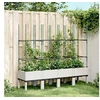 Image de Jardinière avec Treillis, Lit Surélevé, Bac à Fleurs, Pot de Plantes, Boîte à Fleurs Jardin Patio Terrasse Extérieur, 367964