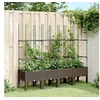 Image de Jardinière avec Treillis, Lit Surélevé, Bac à Fleurs, Pot de Plantes, Boîte à Fleurs Jardin Patio Terrasse Extérieur, 367965