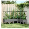 Image de Jardinière avec Treillis, Lit Surélevé, Bac à Fleurs, Pot de Plantes, Boîte à Fleurs Jardin Patio Terrasse Extérieur, 367967