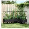 Image de Jardinière avec Treillis, Lit Surélevé, Bac à Fleurs, Pot de Plantes, Boîte à Fleurs Jardin Patio Terrasse Extérieur, 367968
