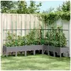 Image de Plantenbak met latwerk 200x160x142,5 cm polypropeen lichtgrijs367972