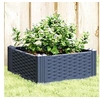 Image de Jardinière avec Piquets, Bac à Fleurs, Pot à Plantes, Boîte à Fleurs Jardin Terrasse Patio Extérieur, Bleu Gris 368004