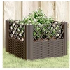 Image de Jardinière avec piquets marron 43,5x43,5x43,5 cm PP, bac à fleurs, support de jardinière, support de fleurs, bac à 368006