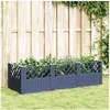 Image de Jardinière avec Piquets, Bac à Fleurs, Pot à Plantes, Boîte à Fleurs Jardin Terrasse Patio Extérieur, Bleu Gris 368019