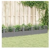Image de Jardinière avec piquets gris clair 363,5x43,5x43,5 cm PP, bac à fleurs, support de jardinière, support de fleurs, bac 368028