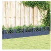Image de Jardinière avec Piquets, Bac à Fleurs, Pot à Plantes, Boîte à Fleurs Jardin Terrasse Patio Extérieur, Bleu Gris 368029