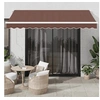 Image de Auvent manuel rétractable marron 350x250 cm, auvent, auvent de porte, auvent de jardin, store, auvent de terrasse, 3215631