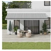 Image de Luifel handmatig uittrekbaar en LED 600x350 cm antraciet en wit3215821