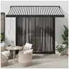Image de Luifel uittrekbaar 3x2,5 m stof en aluminium antraciet en wit3216128