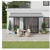 Image de Luifel uittrekbaar 5x3 m stof en aluminium antraciet en wit3216132