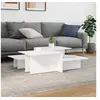 Image de Tables basses 2 pcs blanc bois d'ingénierie 3216149