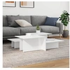 Image de Tables basses 2 pcs blanc brillant bois d'ingénierie 3216155