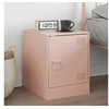 Image de Table de chevet rose 34,5x39x44 cm acier, armoire, meubles de chambre, support téléphonique, armoire d'appoint, table 841609