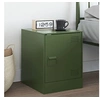 Image de Table de chevet vert olive 34,5x39x44 cm acier