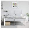Image de Tables de chevet 2 pcs blanc 34,5x39x44 cm acier, armoire, meubles de chambre, support téléphonique, armoire 841618
