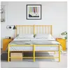 Image de Tables de chevet 2 pcs jaune 34,5x39x44 cm acier, table de chevet, meuble de chambre, table de nuit, armoire, table 841626