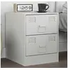 Image de Table de chevet blanc 34,5x39x44 cm acier, armoire, meubles de chambre, support téléphonique, armoire d'appoint, 841629