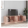 Image de Meubles TV 2 pcs rose 67x39x44 cm acier, banc TV, meuble télé, meuble multimédia, buffet TV, meuble hifi, centre de 841634