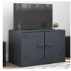 Image de Meuble TV anthracite 67x39x44 cm acier, banc TV, meuble télé, meuble multimédia, buffet TV, meuble hifi, centre de 841635
