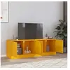 Image de Meubles TV 2 pcs jaune moutarde 67x39x44 cm acier, banc TV, meuble télé, meuble multimédia, buffet TV, meuble hifi, 841638