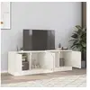 Image de Meubles TV 2 pcs blanc 67x39x44 cm acier, banc TV, meuble télé, meuble multimédia, buffet TV, meuble hifi, centre de 841642