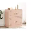 Image de Buffet rose 67x39x73 cm acier, armoire, armoire latérale, armoire de rangement, armoires, placard, buffet haut, 841650