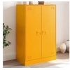 Image de Buffet jaune moutarde 67x39x107 cm acier, armoire, armoire latérale, armoire de rangement, armoires, placard, buffet 841664